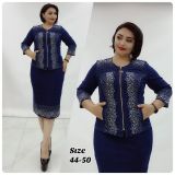 Stoned Denim Skirt & Blouse