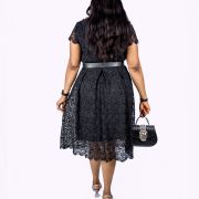 Black Mesh Lace Dress