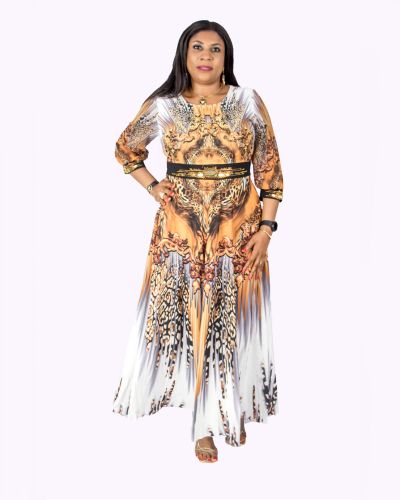 Brown Animal Print Dress