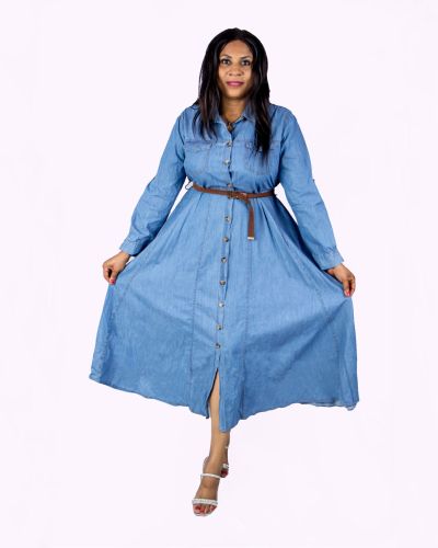 Denim Button Down Dress