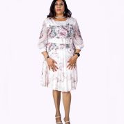 Peach Flowered Dress