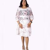 Peach Flowered Dress
