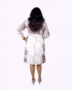 Peach Flowered Dress