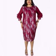 Wine Shinning Dress