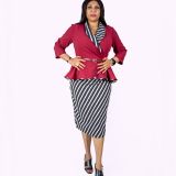 Wine-Zebra Print Shirt & Blouse
