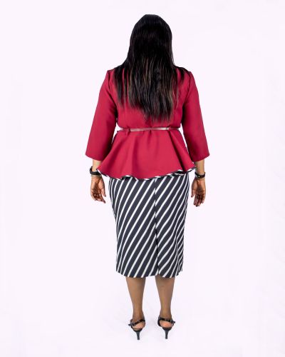 Wine/Zebra Print Shirt & Blouse